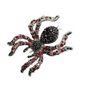 Large Rhinestone Spider Brooch Gift